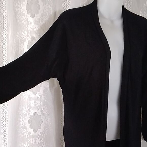 PREMISE BLACK WOMEN'S OPEN SWEATER SIZE L - Picture 4 of 14